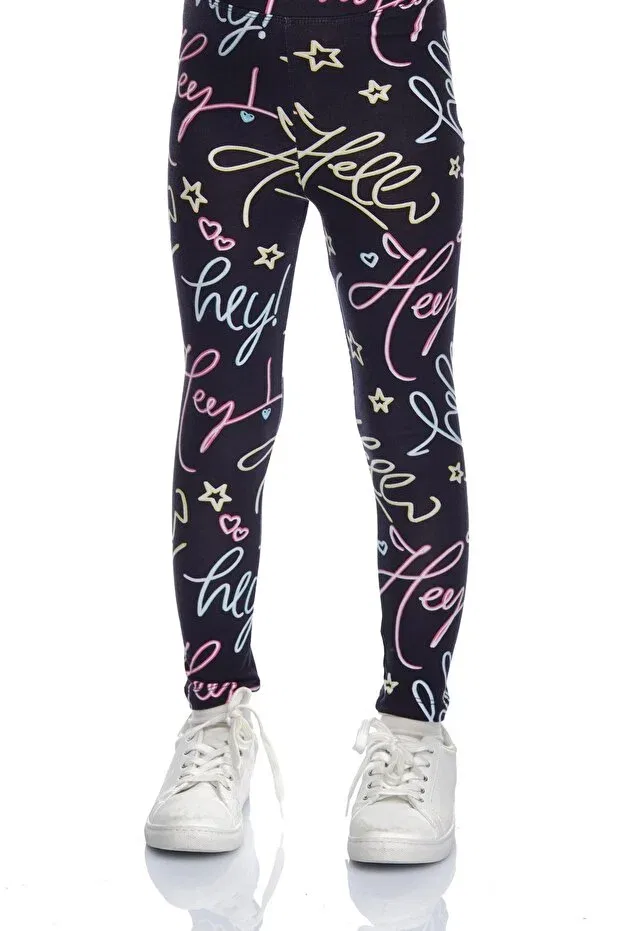 Детские леггинсы для девочек с принтом Hey dude girl's patterned summer leggings Lovetti, Patterned