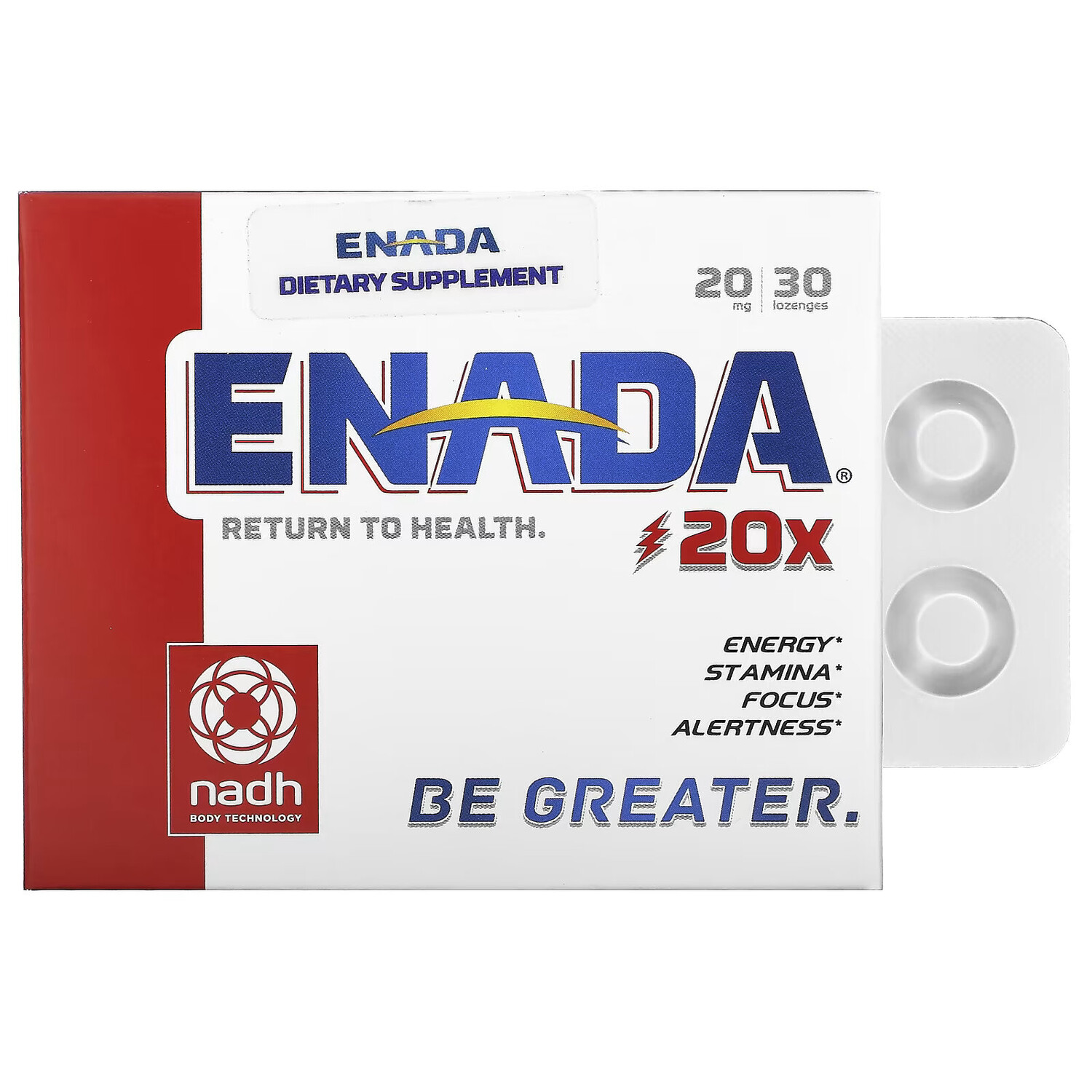 

ENADA, 20x, 20 мг, 30 пастилок