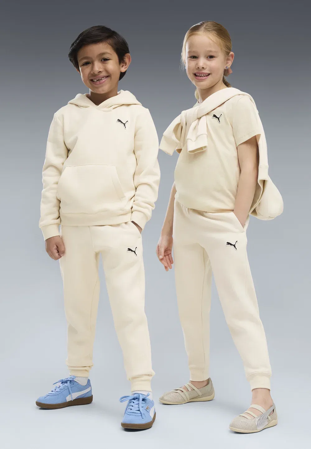 Спортивные штаны из флиса с кошачьей текстурой, унисекс Puma, Alpine Snow