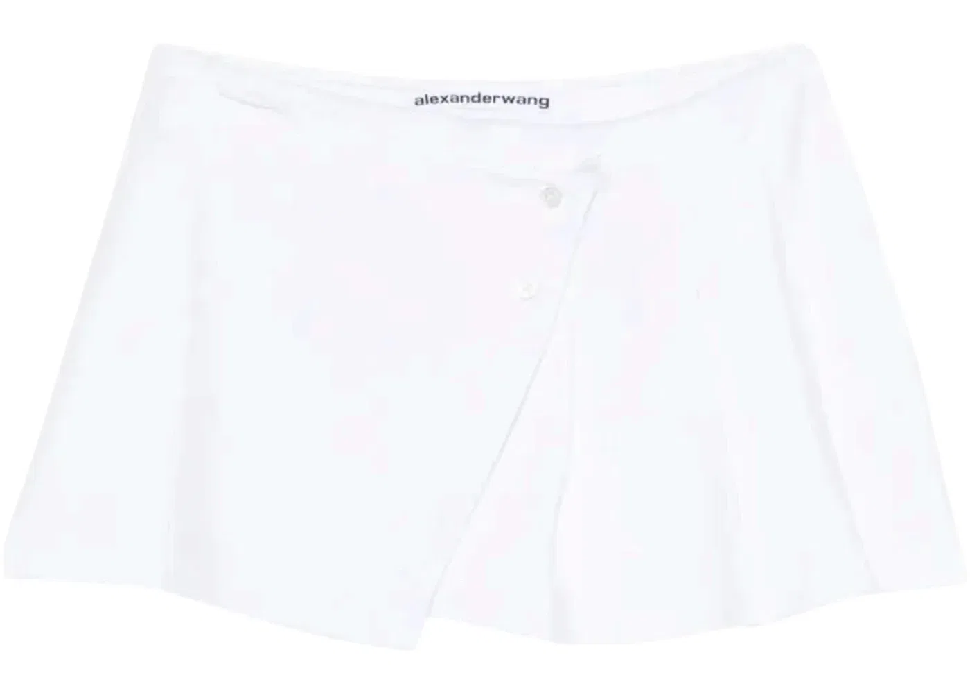 Женская мини-юбка с запахом и плиссе Alexander Wang, Vintage White