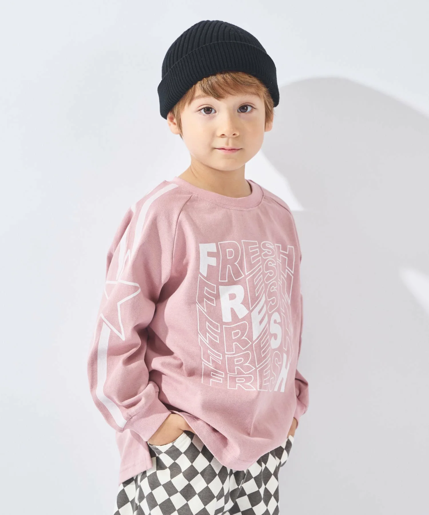 Футболка с принтом и рукавами реглан Ever Closet, pink
