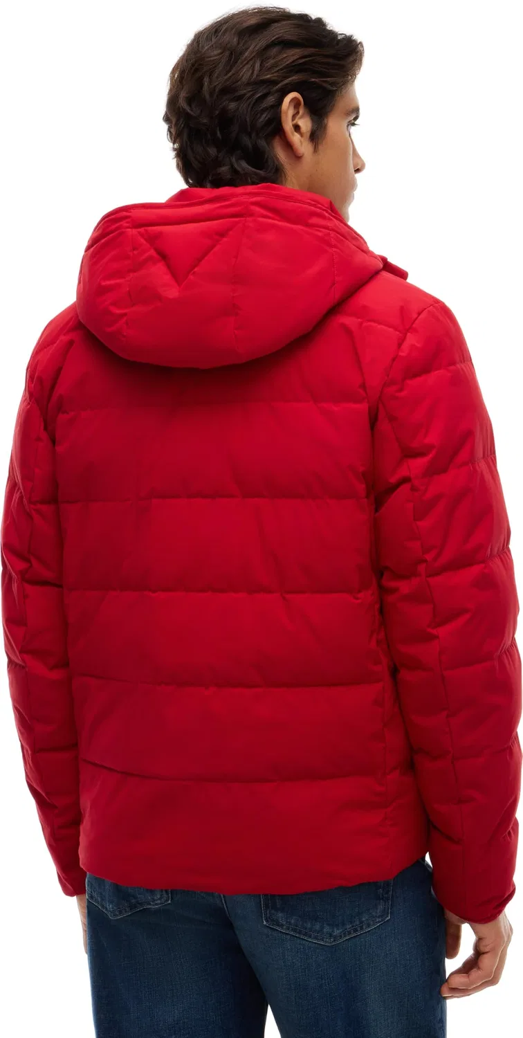 Мужское пуховое пальто с отстегивающимся капюшоном Tommy Hilfiger, Red (Medium Red) — фото 2