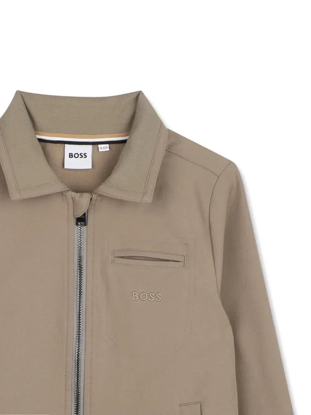 Куртка с вышитым логотипом Boss Kidswear, бежевый — фото 3