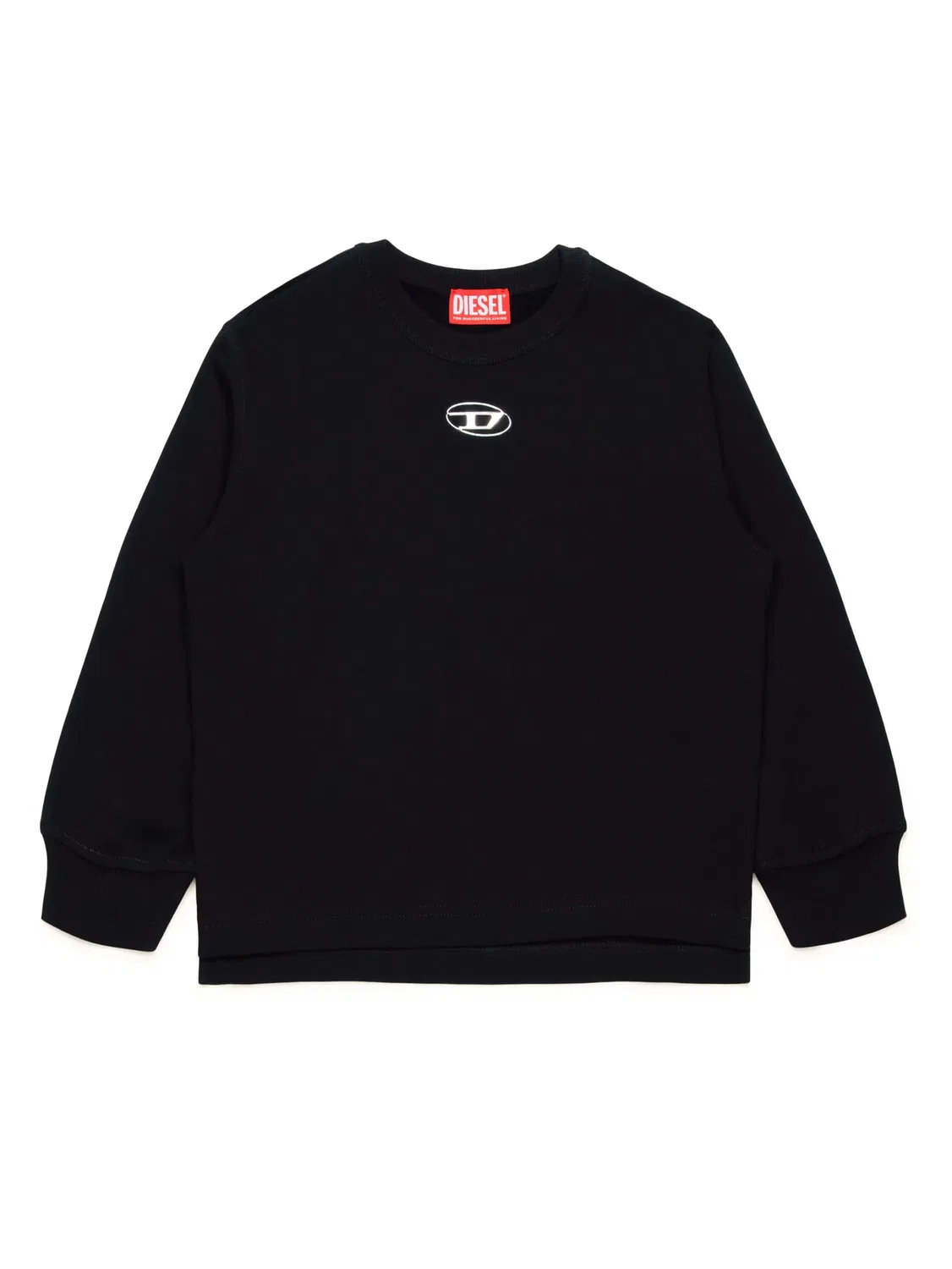 Свитшот Oval D из хлопка Diesel, черный