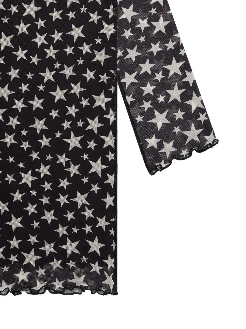 Платье из сетчатой ткани с принтом в виде звезд Stella McCartney Kids, черный — фото 4