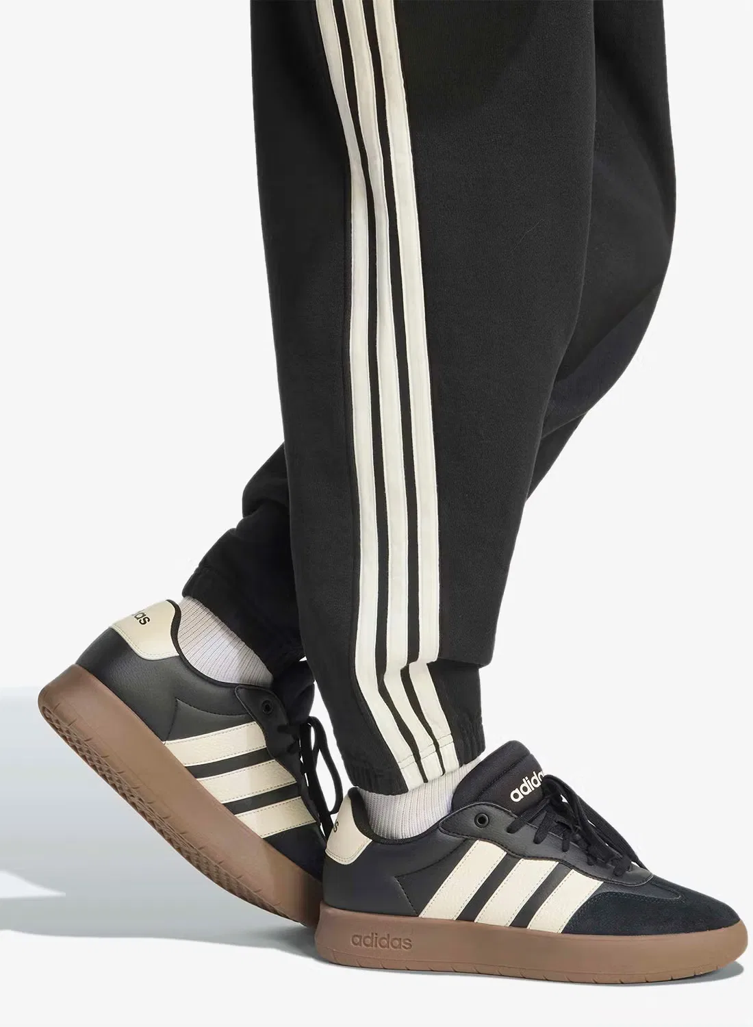 Брюки спортивные с манжетами 3-Stripes Adidas, черный — фото 4