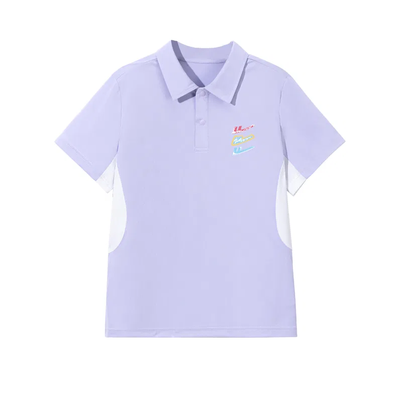 Детская футболка-поло с принтом Sports Collection WARRIOR, Light Purple/H Series K
