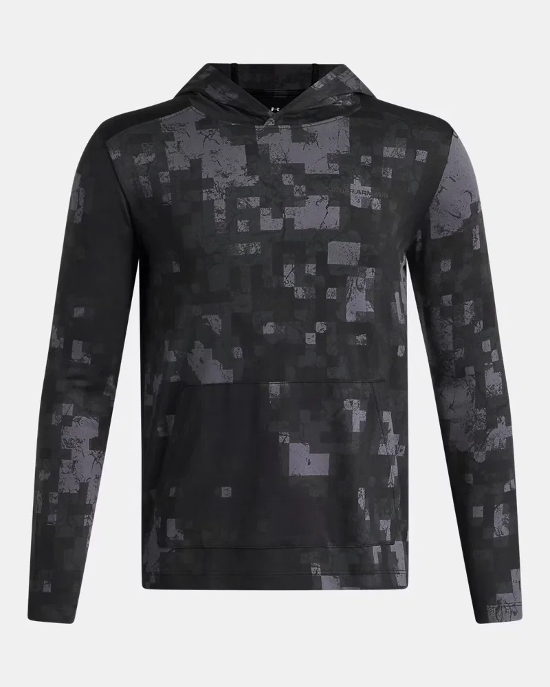 Худи детское с сетчатой вставкой на спине UA Vanish Printed UnderArmour, Ultimate Black
