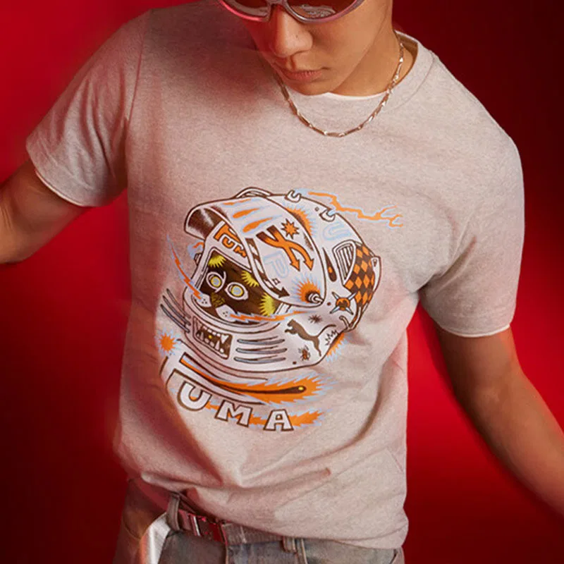 Детская футболка Light Mixed Gray PUMA — фото 4
