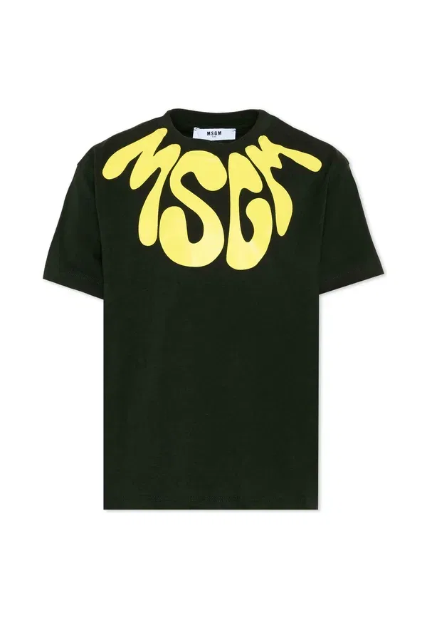 Футболка с принтом T-shirt unisex Msgm black, черный