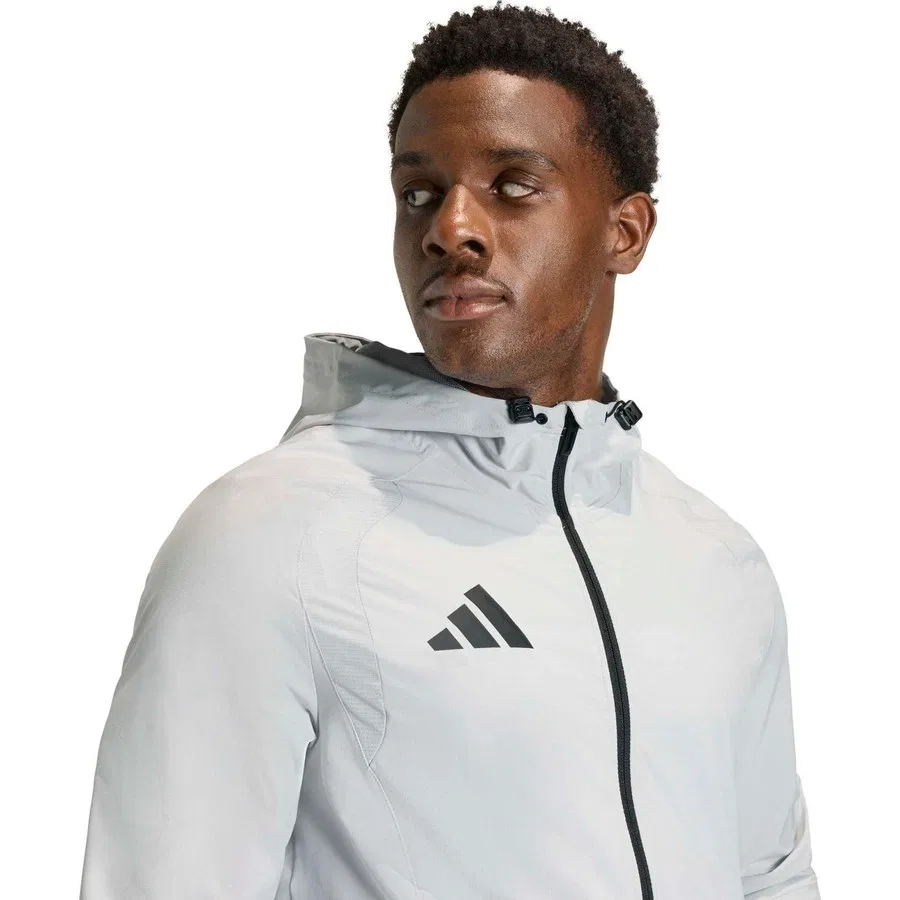 Мужская куртка-ветровка adidas Tt Wb KD3336, Серый — фото 4