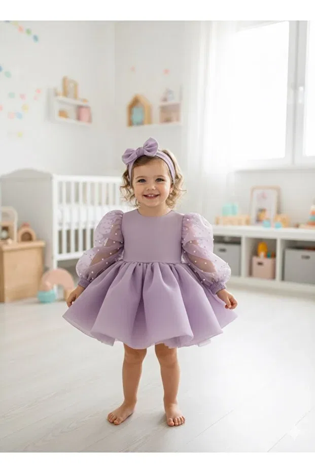 Детское платье для девочек кружевное Mirace Styl, Purple