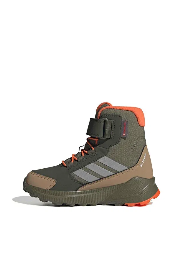Детские ботинки для девочек с высоким берцем Terrex Trailmaker 2 Mid Kids Khaki Boots Adidas, Green — фото 2