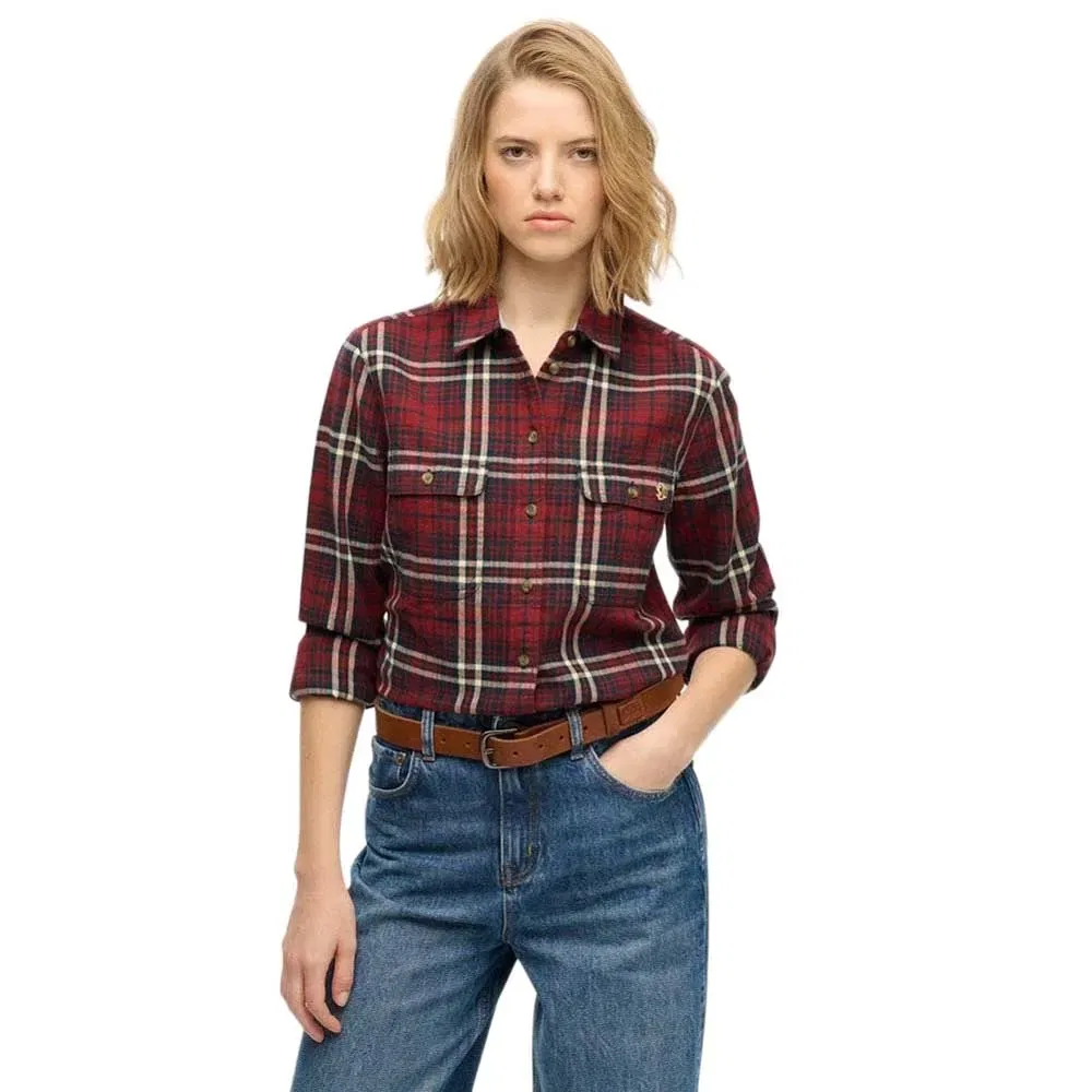Рубашка с длинным рукавом Superdry, красный