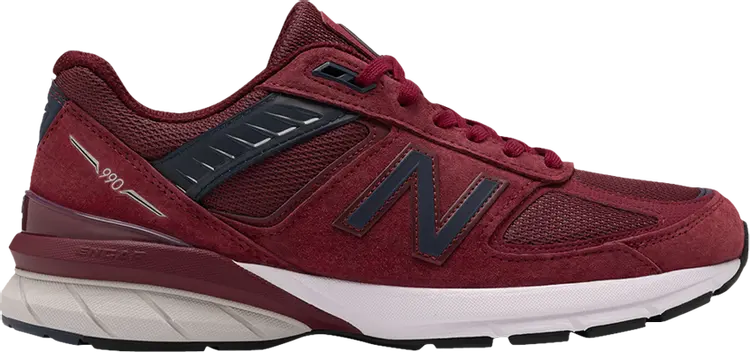Кроссовки New Balance 990v5 Made in USA, красный/черный — фото 2