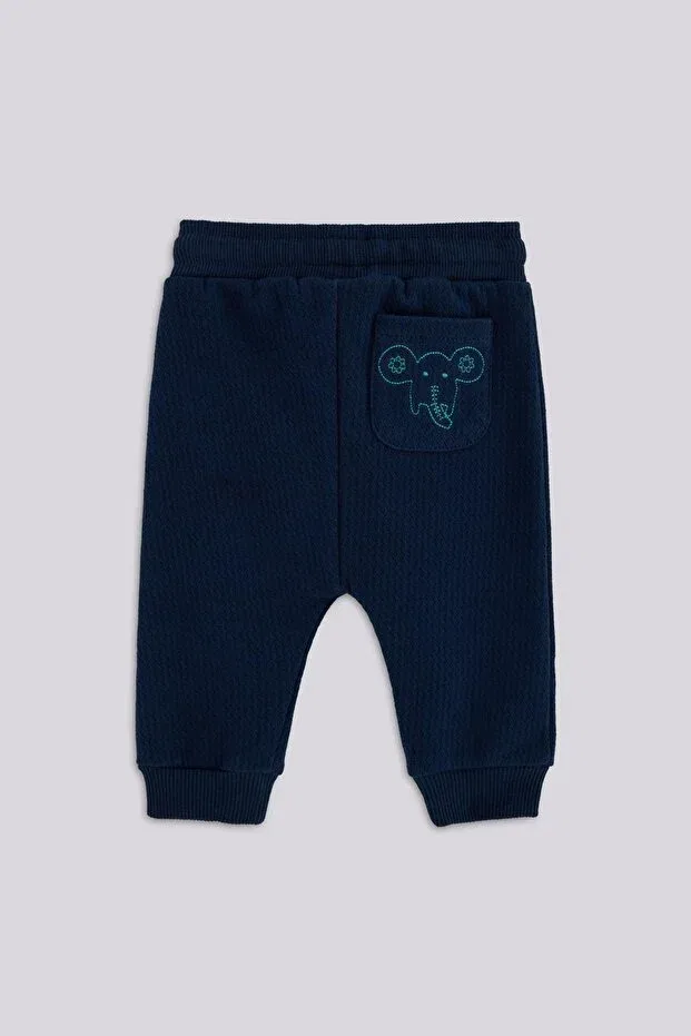 Детские спортивные штаны для мальчиков хлопковые Layette, Navy Blue — фото 3