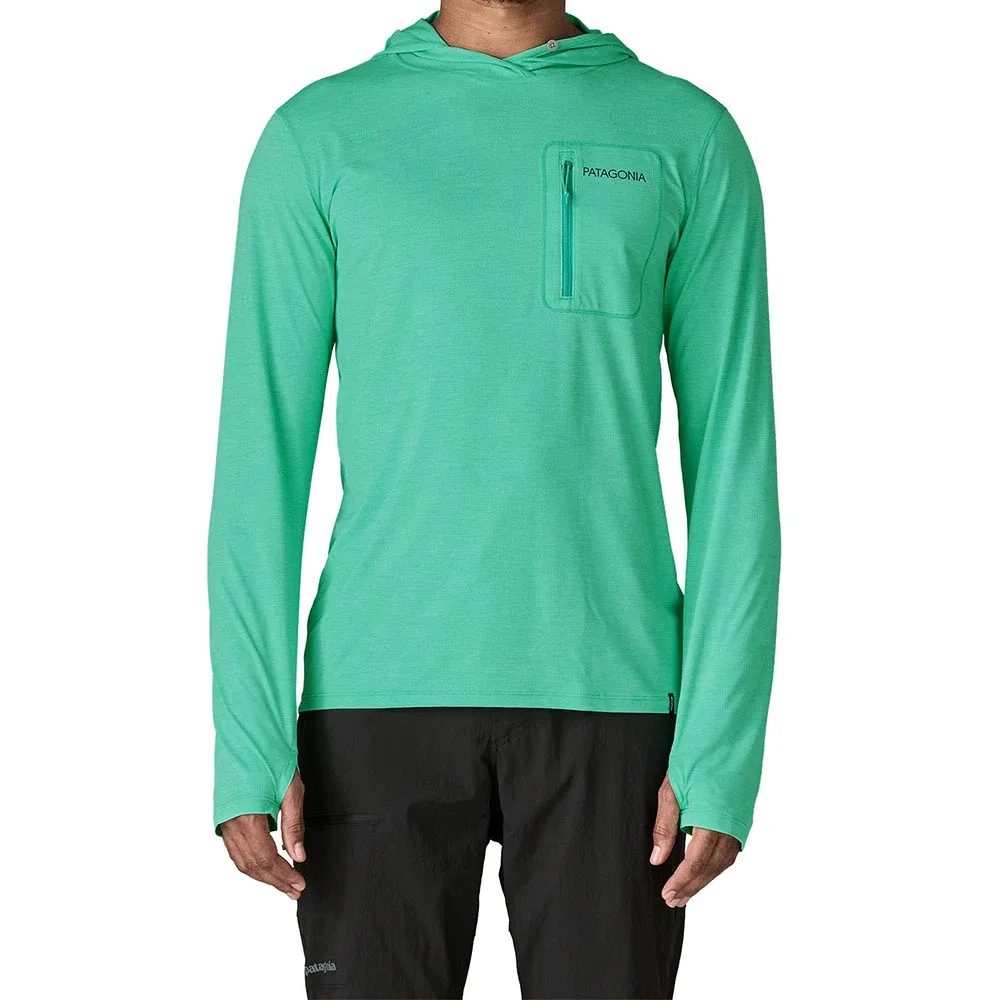 Худи с длинным рукавом Peak Visions Patagonia, Aqua Stone/Early Teal