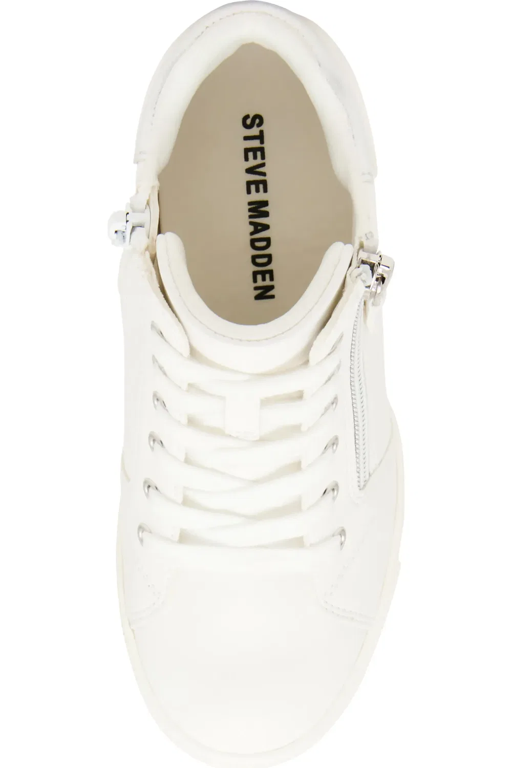 Детские кеды на скрытой платформе Jatomic Wedge Steve Madden, белый — фото 4