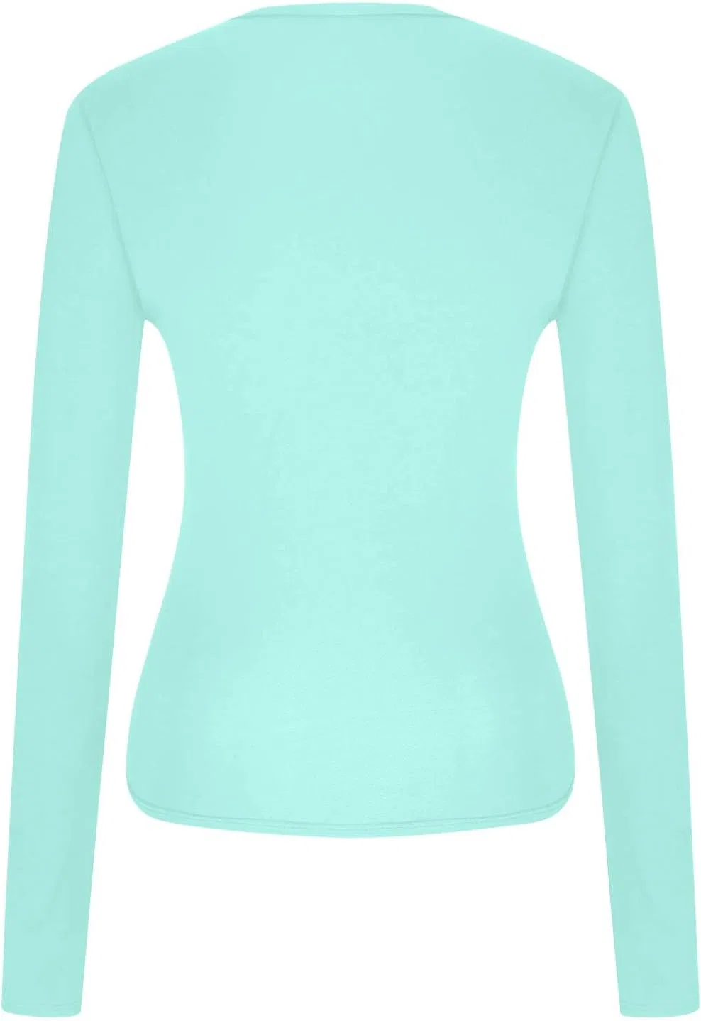 Женская футболка с длинным рукавом Slim Fit, Light Blue — фото 3
