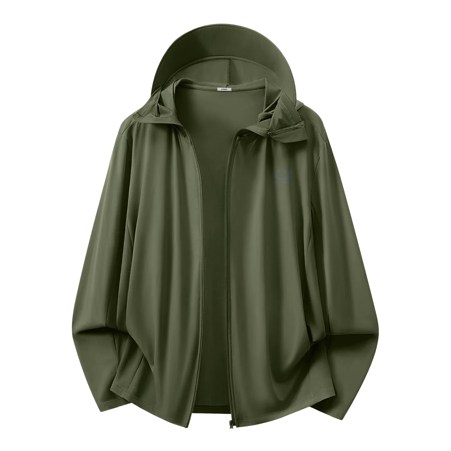 Детская ветровка с защитой от солнца Keep Smiling Chest Logo MINISO, Olive Green