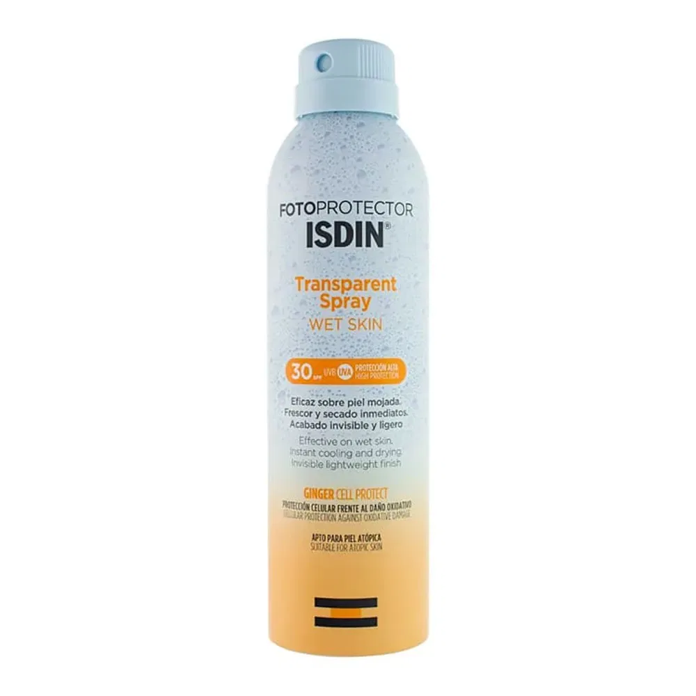Солнцезащитный крем Wet Skin Transp SPF30 250ml Isdin, прозрачный