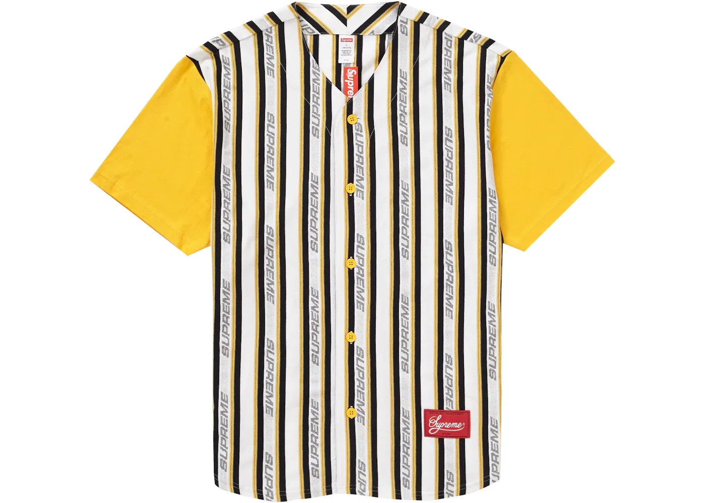 Мужская футболка-джерси с логотипом Supreme Jacquard Logo Baseball Jersey, белый