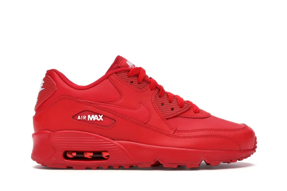 Детские кроссовки Nike Air Max 90 University Red, цвет University Red/White-University Red