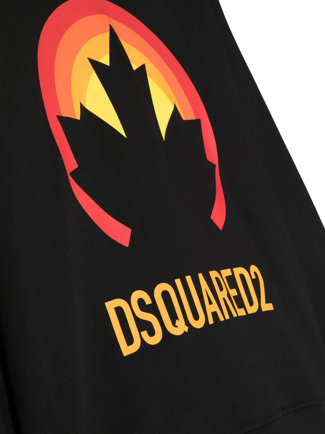 Худи с графическим принтом DSQUARED2, черный — фото 3