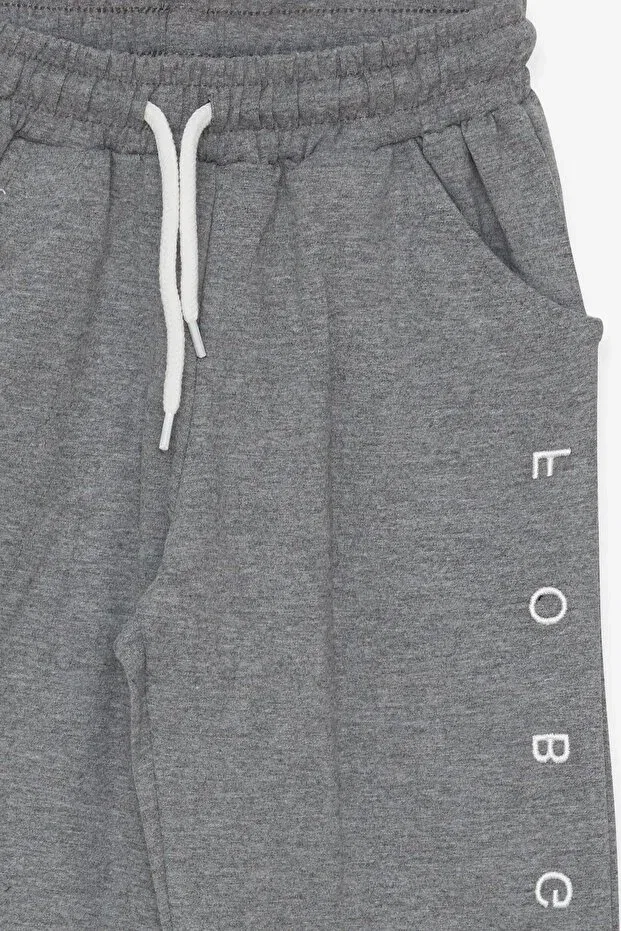 Детские спортивные штаны для девочек с принтом Breeze, Dark Gray Melange — фото 3