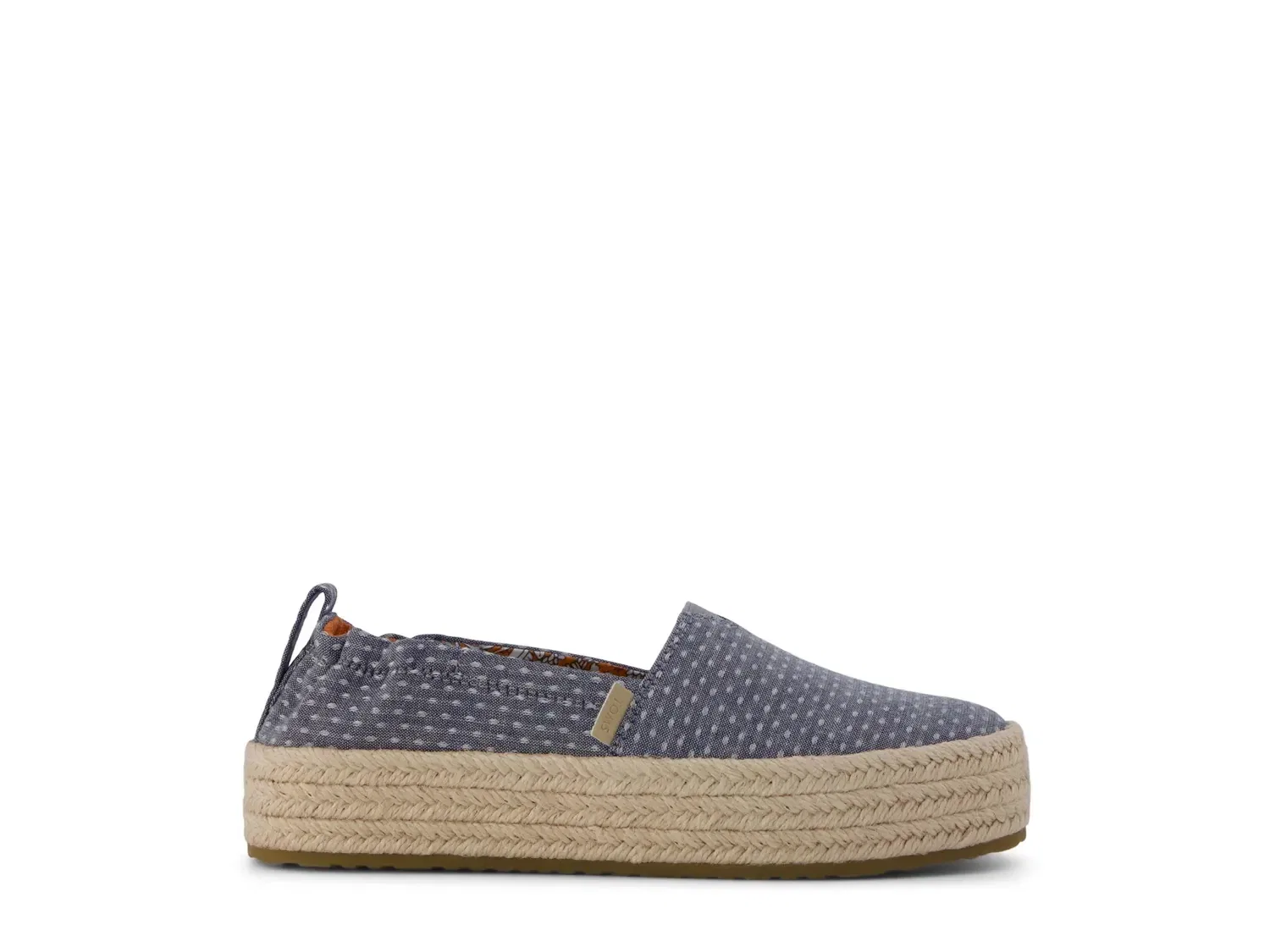 Слипоны на платформе Valencia, TOMS, синий — фото 4