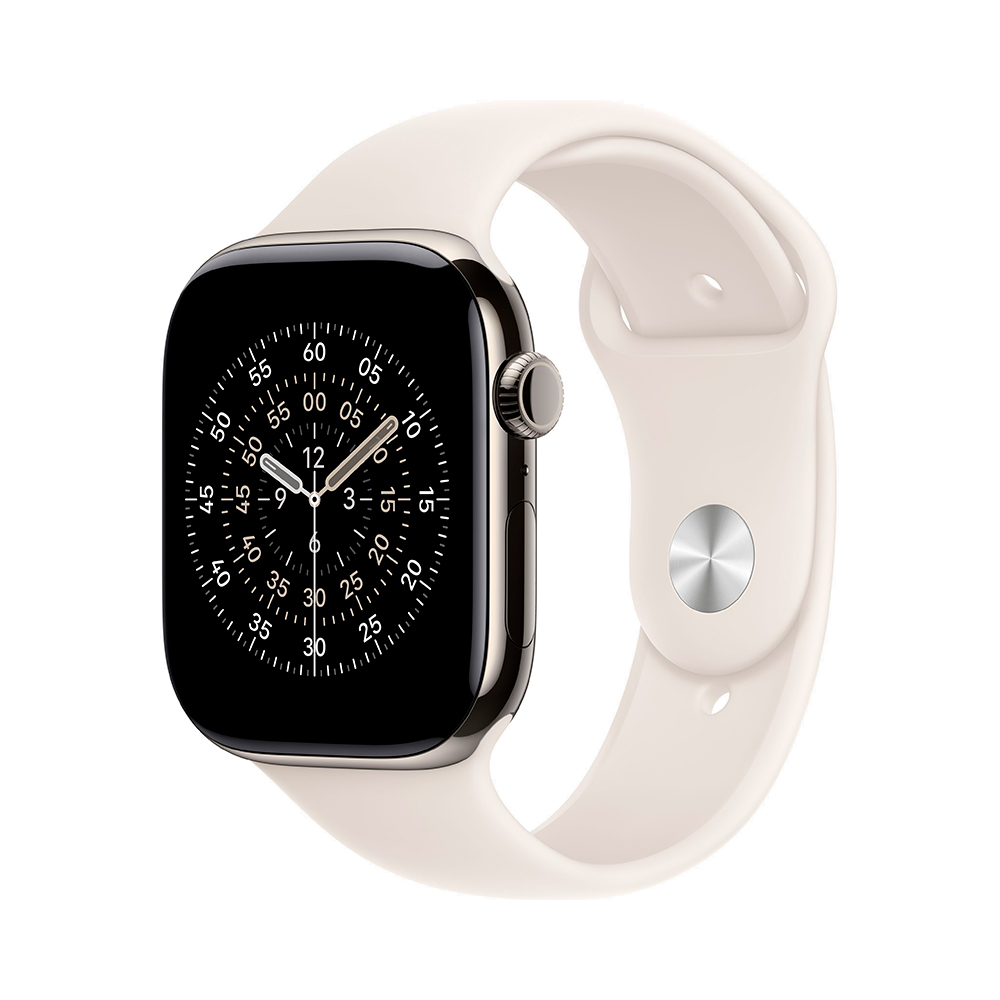 

Умные часы Apple Watch Series 11 (GPS+Cellular), 46 мм, Natural Titanium Case/Starlight Sport Band - S/M, Титановый, Умные часы Apple Watch Series 11 (GPS+Cellular), 46 мм, Natural Titanium Case/Starlight Sport Band - S/M