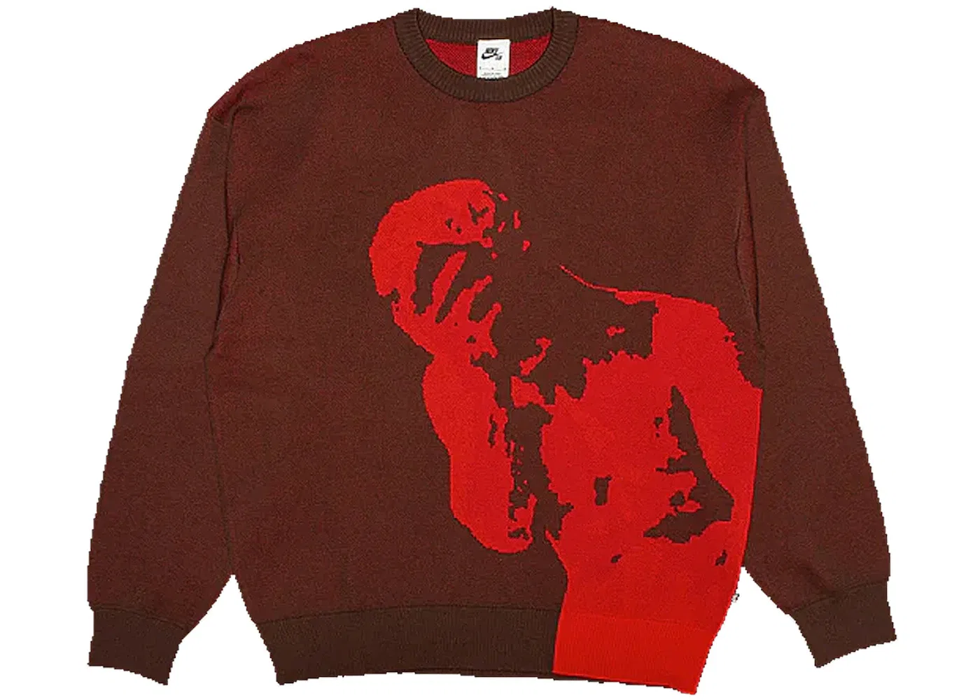 Женский свитер с принтом Nike City Of Love Earth, Burgundy/Red