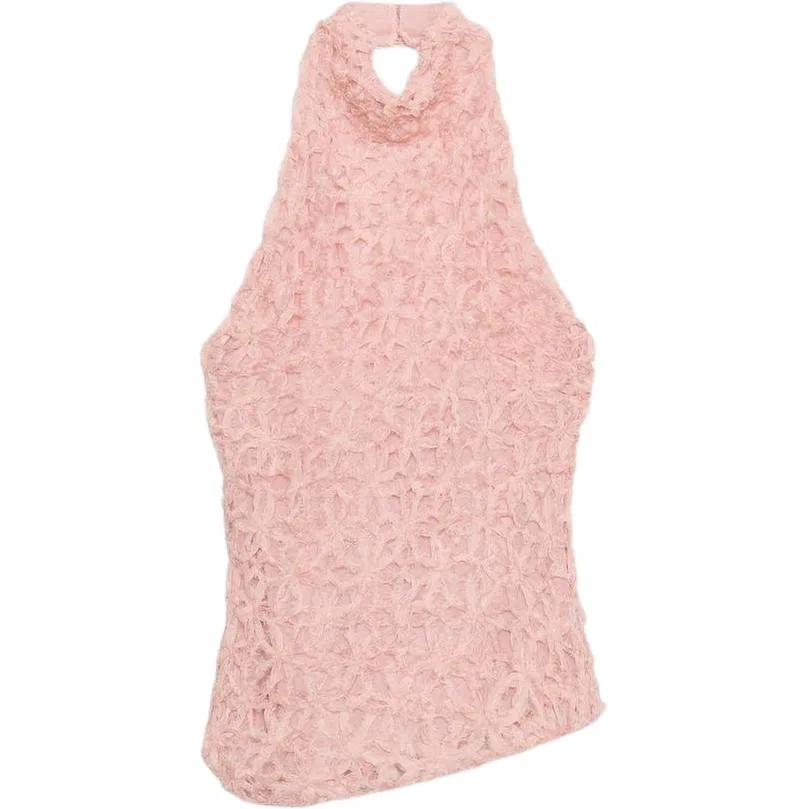 Женская майка без рукавов с принтом ZARA, White/Pink