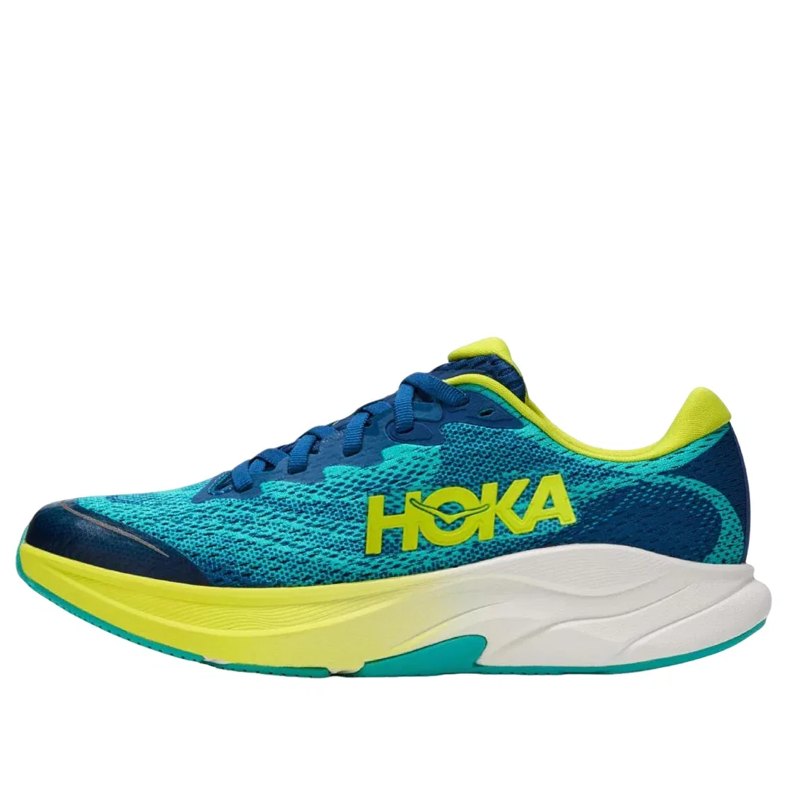 Детские кроссовки с сетчатым верхом Rincon 4 'Electric Aqua Neon Dragonfruit' HOKA ONE ONE, Electric Aqua/Neon Dragonfruit