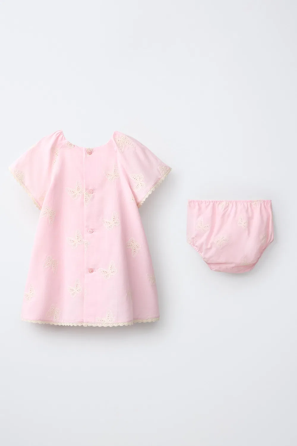 Платье и трусики с вышивкой в виде бабочек ZARA, Pink — фото 2