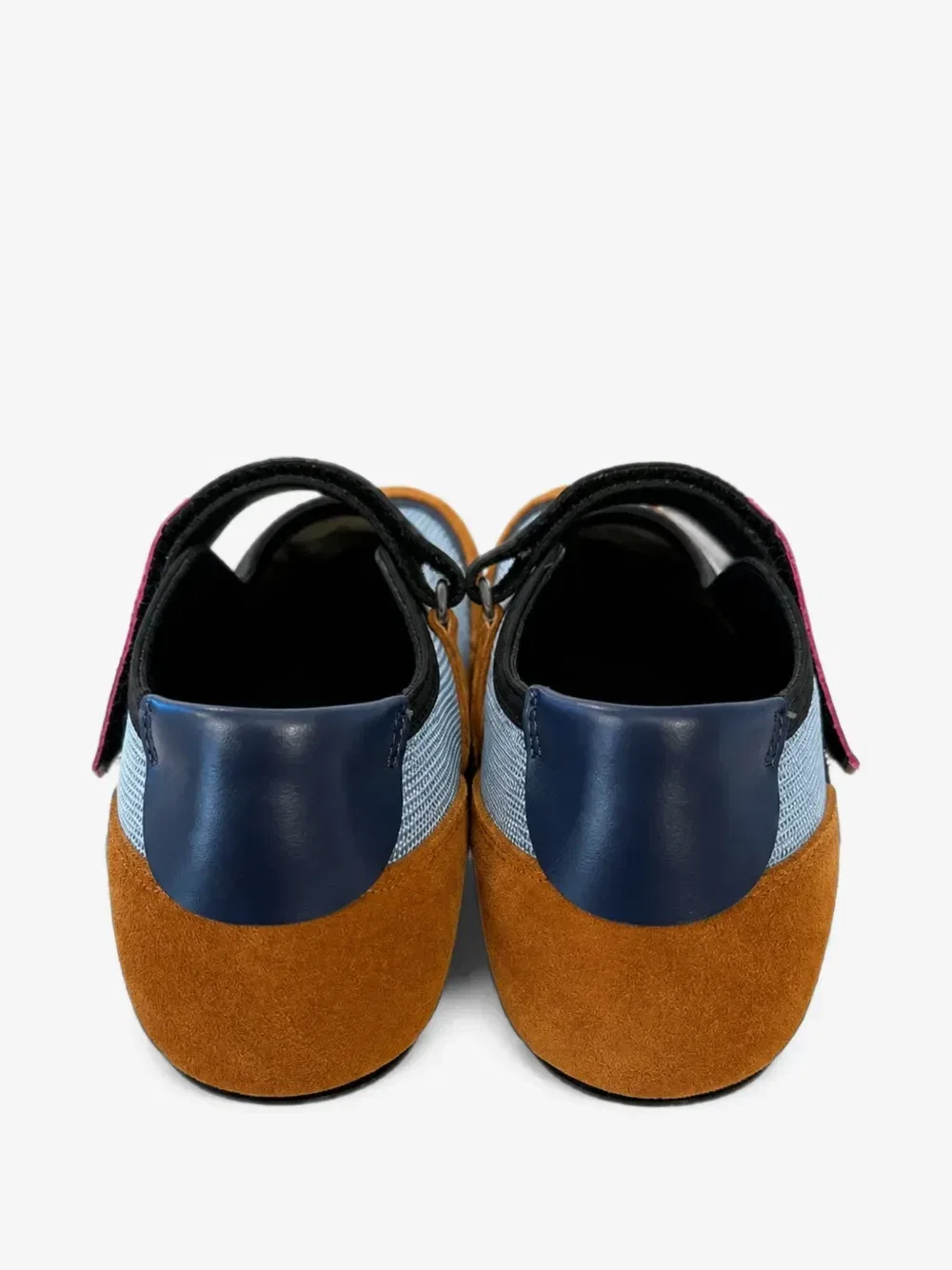 Балетки с логотипом на липучках Marni Kids, синий — фото 3