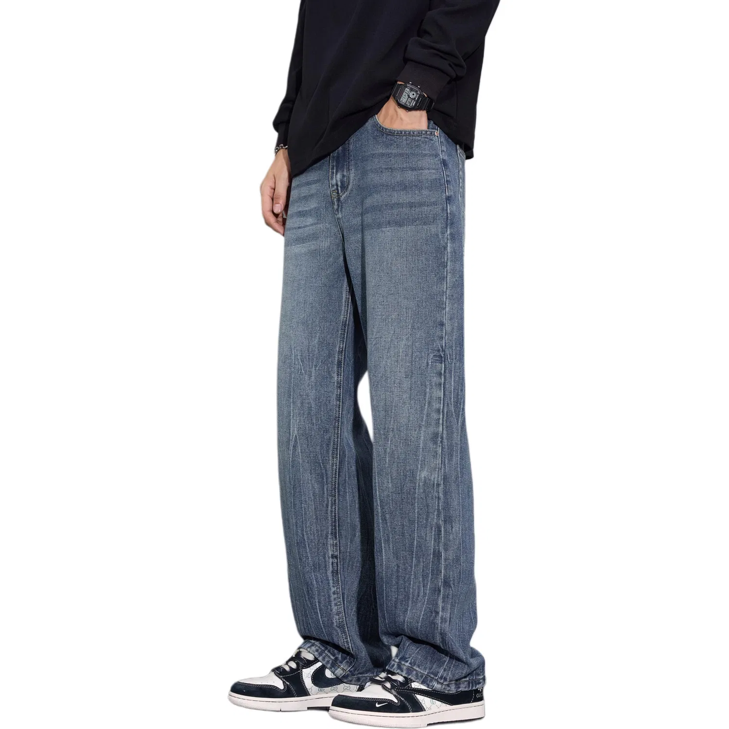 Детские джинсы свободного кроя Tonlion, Denim Blue