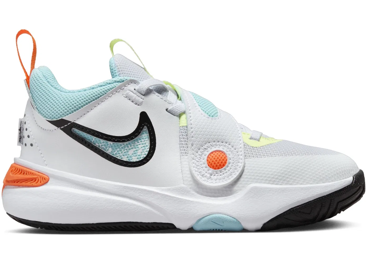 Детские кроссовки с длинным шнурком Nike Team Hustle D 11 Nike, White/White/Barely Volt/Copa