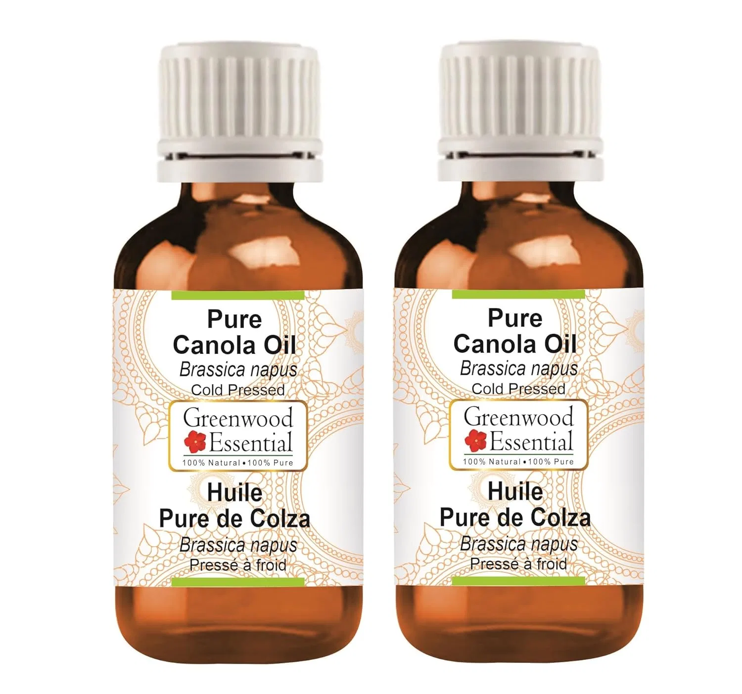 Масло для тела Pure Canola Oil, Greenwood Essential, 200 мл, 2 шт