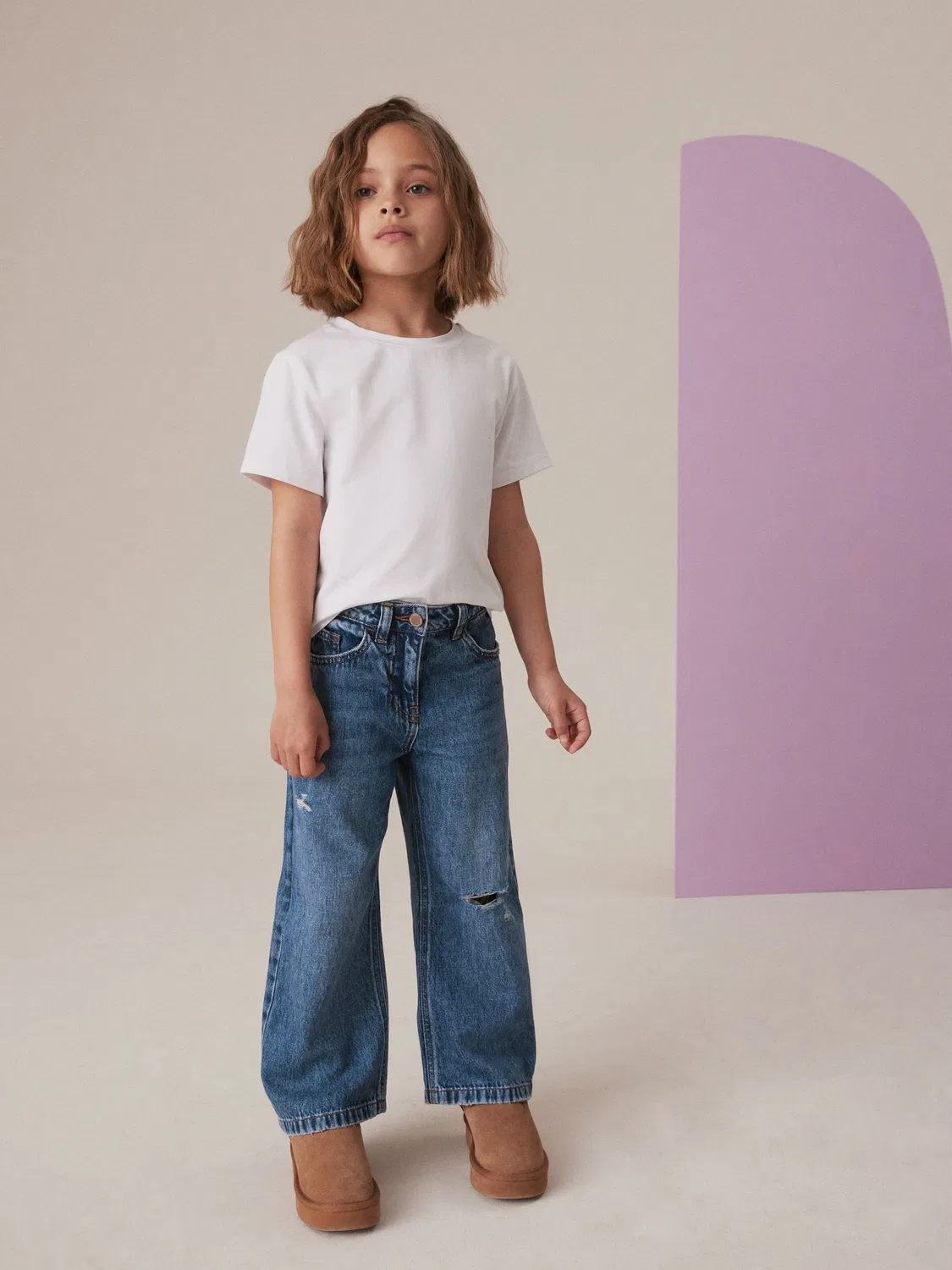 Джинсы широкие, модель Wide Leg Next, темная стирка — фото 2