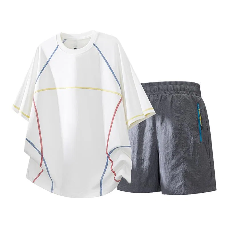 Детский комплект спортивной одежды с принтом Casual Sportswear Sugarfunk, Upgraded White+Gray