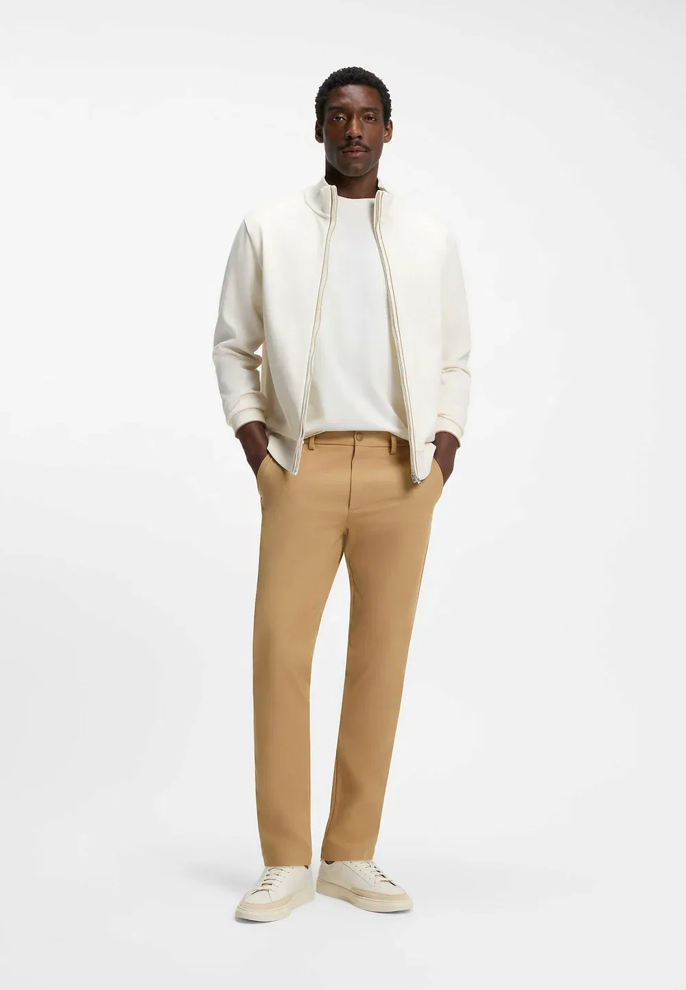 P-Kaiton1-Zip - чиносы Boss, Light Brown Two — фото 2