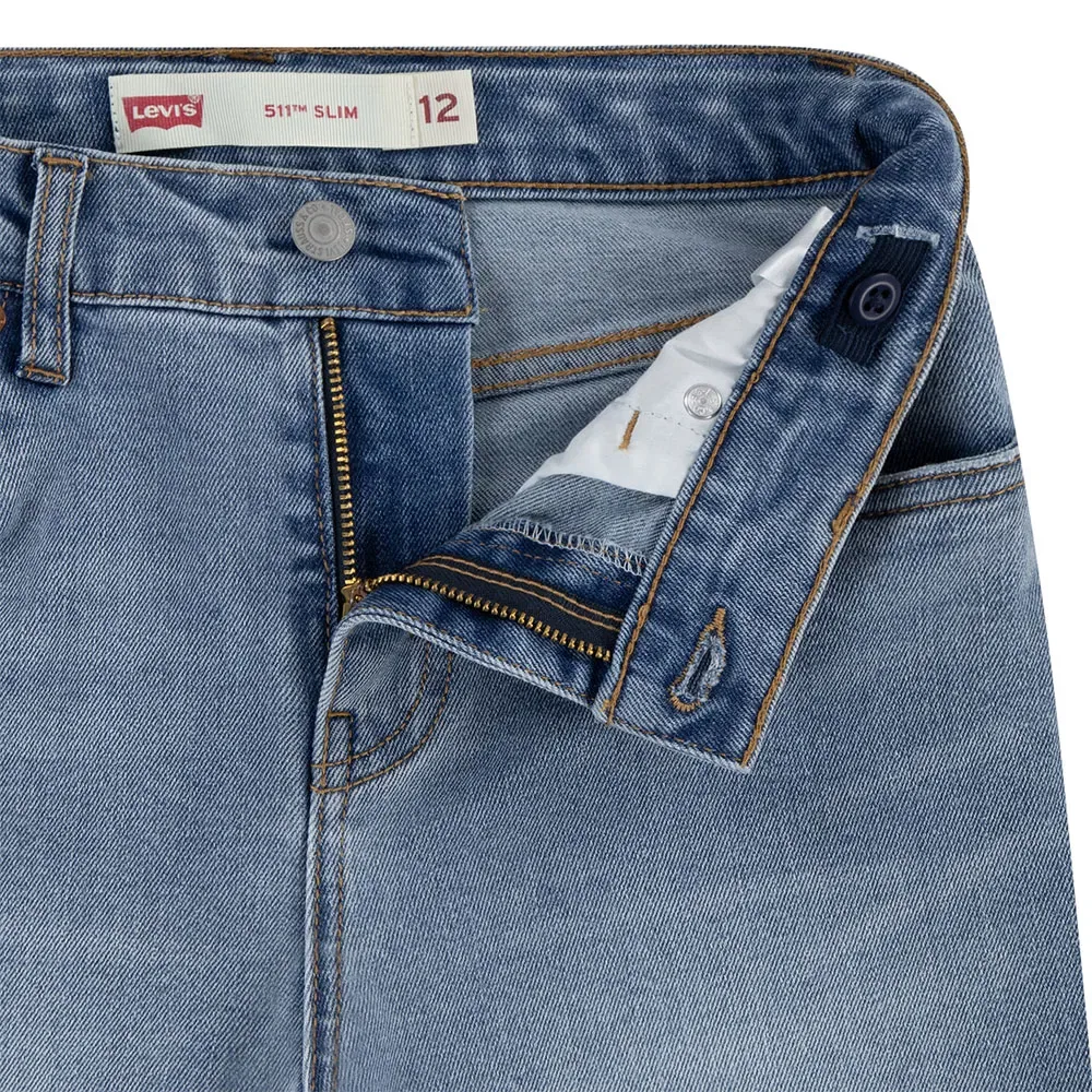 Детские джинсовые шорты для мальчиков slim fit Levi's, Blue — фото 4