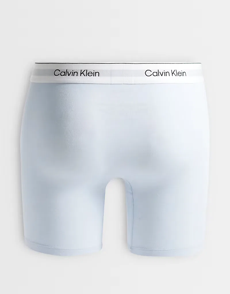 Боксеры-брифы хлопковые стретч Icon 7 шт Calvin Klein, синий/серый/коричневый/черный — фото 2