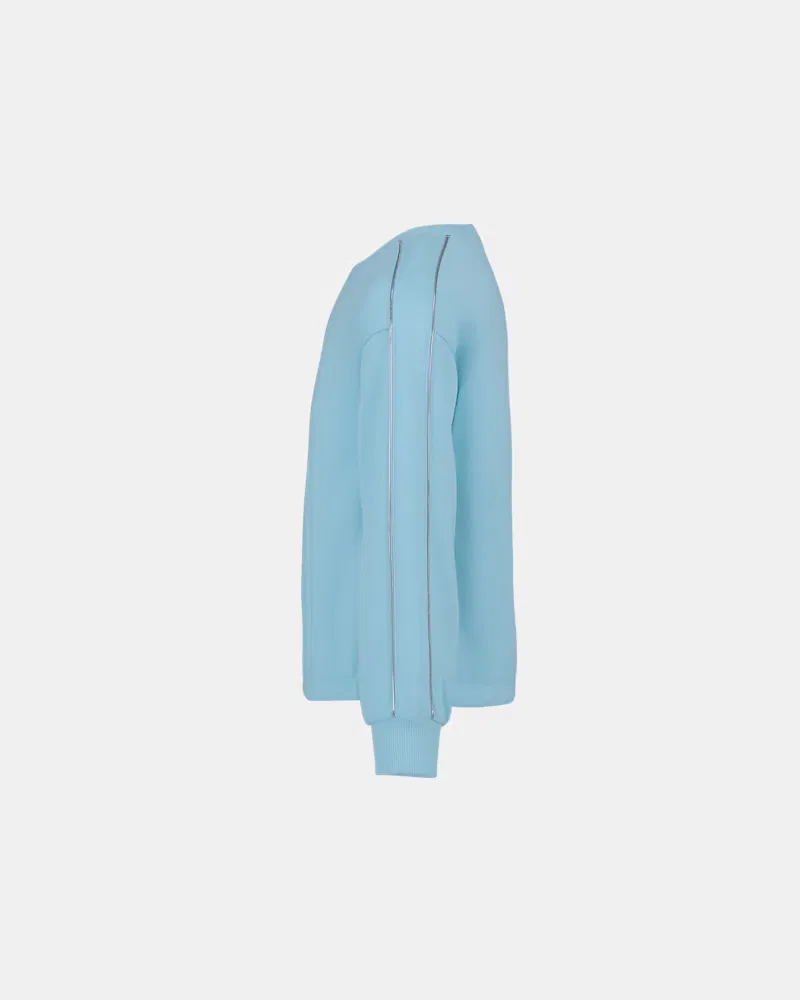Детский комплект из флиса с lurex-отделкой, свитшот и широкие брюки, Rival Fleece Lurex Piping UnderArmour, Opal Blue/Metallic Silver — фото 4