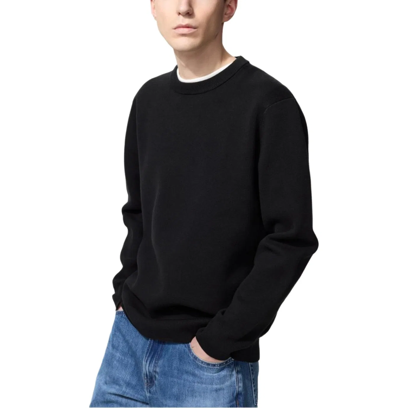 Женский трикотажный свитер с круглым вырезом UNIQLO