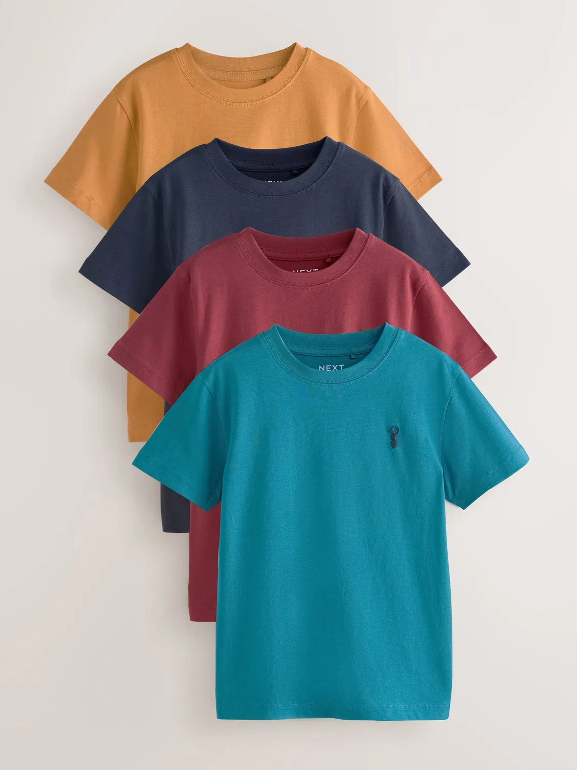 Футболки с коротким рукавом, набор 4 шт, Stag Next, Berry/Navy/Teal/Ochre
