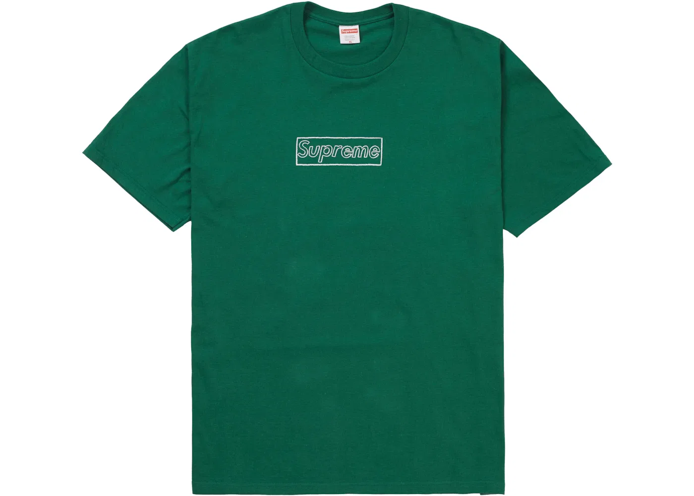 Мужская футболка с принтом KAWS Chalk Logo Supreme, Light Pine