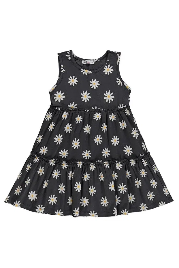 Детское платье для девочек с принтом Daisy patterned Civil Girls, Anthracite
