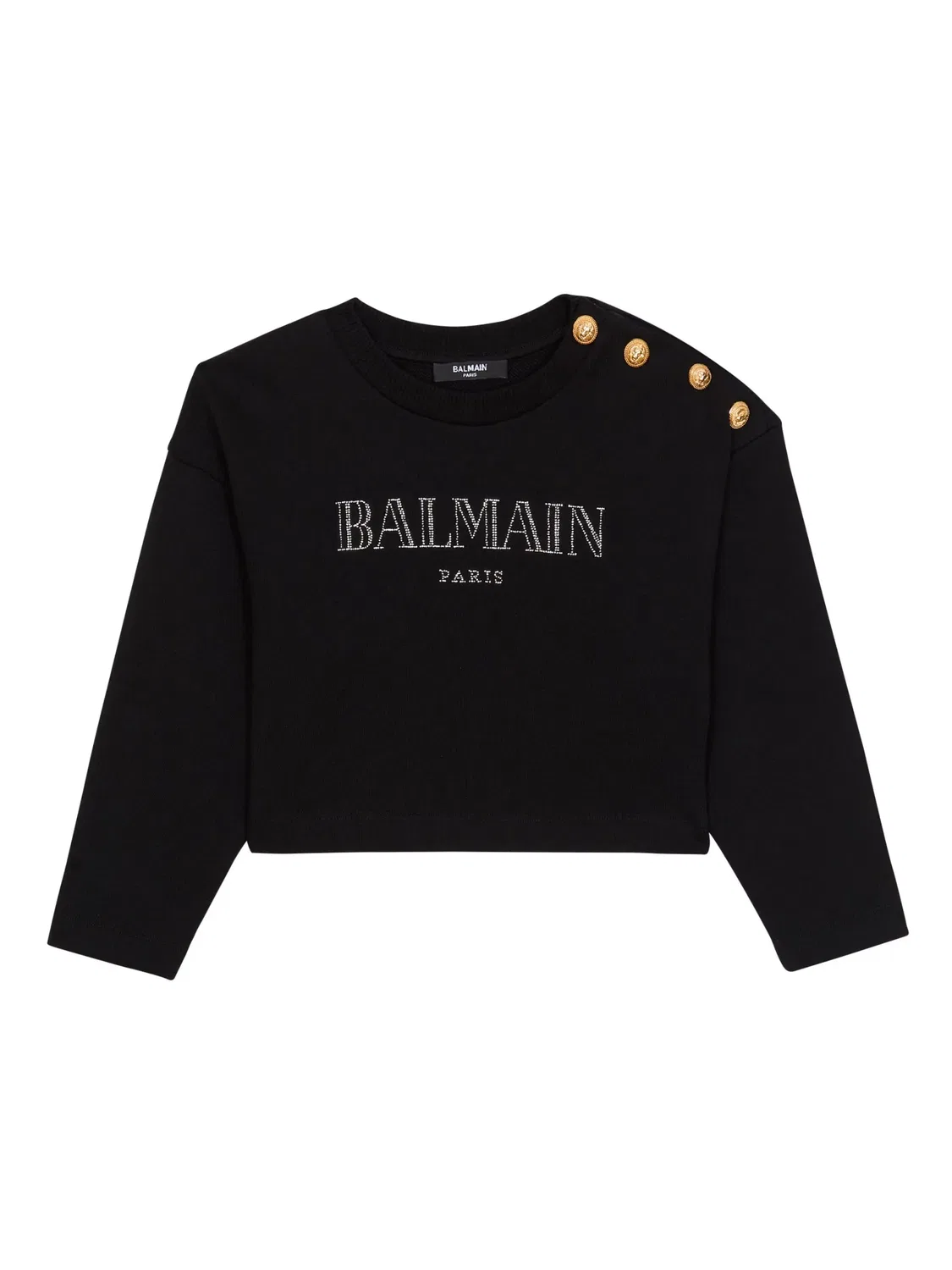 Свитшот с логотипом Balmain, черный